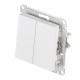 Переключатель Systeme Electric AtlasDesign двухклавишный встраиваемый белый (ATN000165)