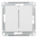 Переключатель Systeme Electric AtlasDesign двухклавишный встраиваемый белый (ATN000165)