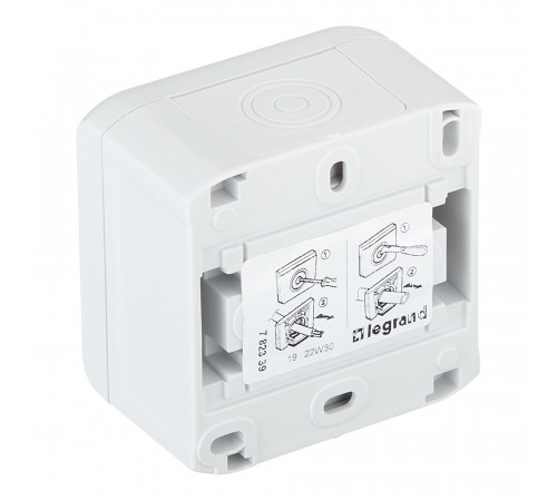Выключатель Legrand Quteo одноклавишный накладной серый (782339) Выключатель Legrand Quteo одноклавишный накладной серый (782339)