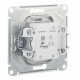 Переключатель Systeme Electric AtlasDesign Aqua одноклавишный встраиваемый белый (ATN440161)