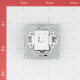 Переключатель Systeme Electric AtlasDesign Aqua одноклавишный встраиваемый карбон (ATN441061)