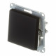 Переключатель Systeme Electric AtlasDesign Aqua одноклавишный встраиваемый карбон (ATN441061)