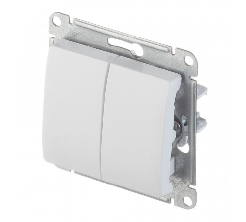 Переключатель Systeme Electric Glossa двухклавишный встраиваемый белый (GSL000165) Переключатель Systeme Electric Glossa двухклавишный встраиваемый белый (GSL000165)