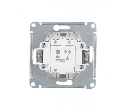 Переключатель Systeme Electric Glossa одноклавишный встраиваемый белый (GSL000161) Переключатель Systeme Electric Glossa одноклавишный встраиваемый белый (GSL000161)