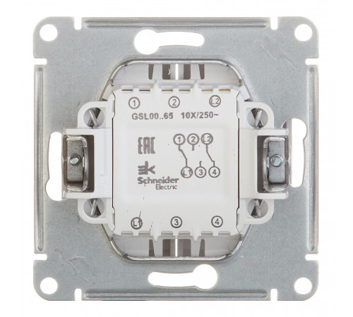 Переключатель Systeme Electric Glossa двухклавишный встраиваемый белый (GSL000165) Переключатель Systeme Electric Glossa двухклавишный встраиваемый белый (GSL000165)