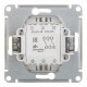 Переключатель Systeme Electric Glossa двухклавишный встраиваемый белый (GSL000165)