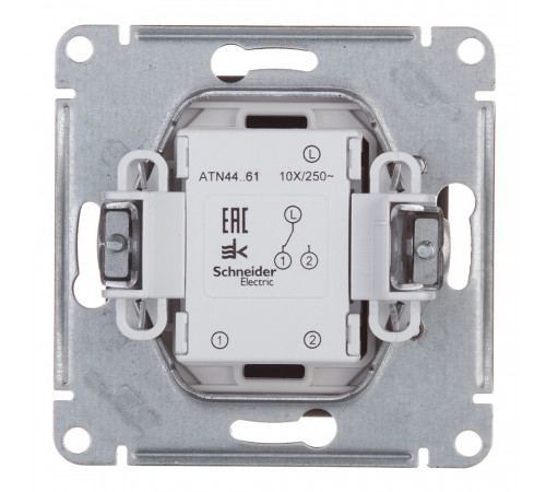 Переключатель Systeme Electric AtlasDesign Aqua одноклавишный встраиваемый карбон (ATN441061) Переключатель Systeme Electric AtlasDesign Aqua одноклавишный встраиваемый карбон (ATN441061)