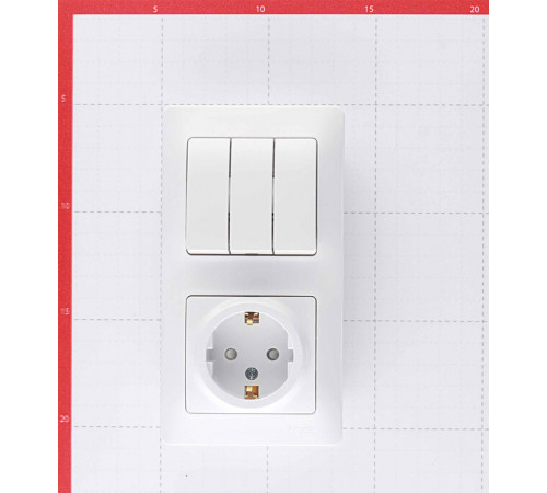 Блок выключатель и розетка Systeme Electric Glossa трехклавишный встраиваемый белый со шторками (GSL000178) Блок выключатель и розетка Systeme Electric Glossa трехклавишный встраиваемый белый со шторками (GSL000178)