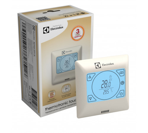 Терморегулятор электронный программируемый Electrolux Thermotronic Touch слоновая кость Терморегулятор электронный программируемый Electrolux Thermotronic Touch слоновая кость
