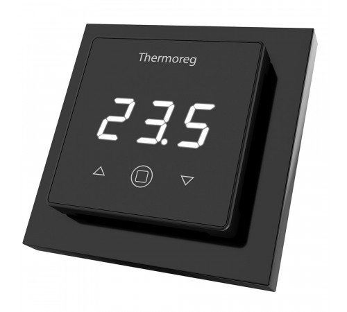 Терморегулятор электронный сенсорный для теплого пола Thermoreg TI-300 Black черный