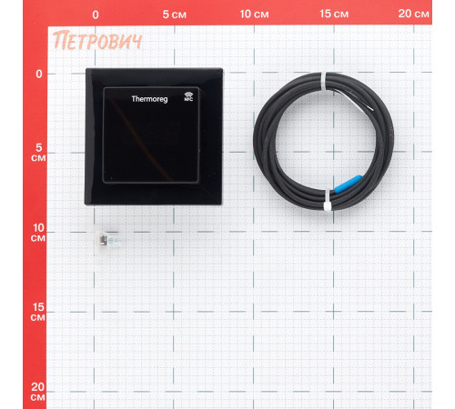 Терморегулятор электронный сенсорный для теплого пола Thermoreg TI-700 NFC черный с поддержкой NFC
