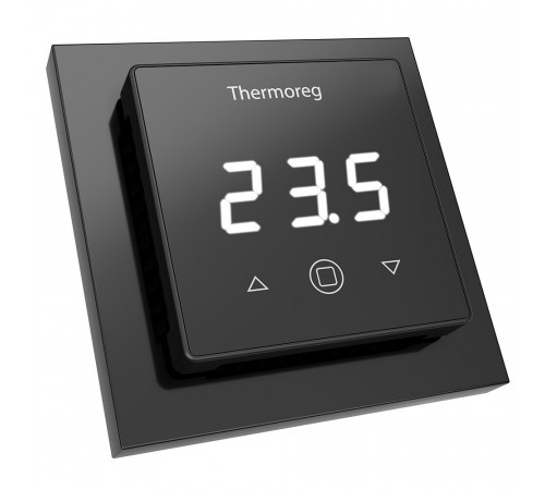 Терморегулятор электронный сенсорный для теплого пола Thermoreg TI-300 Black черный
