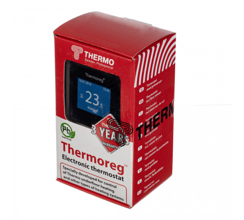 Терморегулятор программируемый для теплого пола Thermoreg TI-970 черный/белый Терморегулятор программируемый для теплого пола Thermoreg TI-970 черный/белый