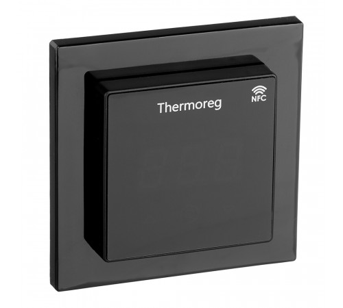 Терморегулятор электронный сенсорный для теплого пола Thermoreg TI-700 NFC черный с поддержкой NFC