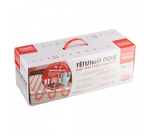 Теплый пол нагревательный мат СТН Квадрат тепла КМ-750-5,0 5 кв.м 150 (750) Вт Теплый пол нагревательный мат СТН Квадрат тепла КМ-750-5,0 5 кв.м 150 (750) Вт