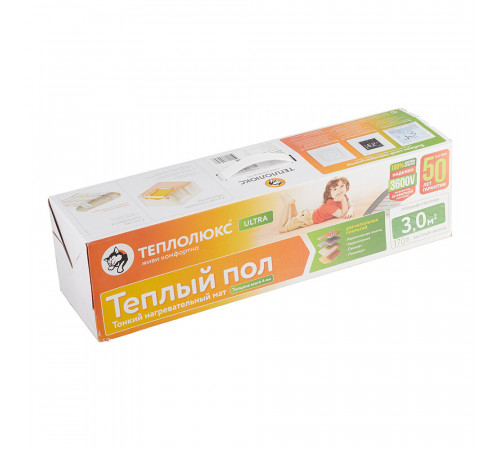 Теплый пол нагревательный мат Теплолюкс ULTRA 3 кв.м 170 (530) Вт