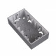 Коробка монтажная Simon 15 двухместная накладная алюминий (1590752-033)