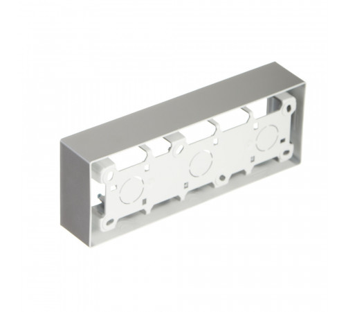 Коробка монтажная Simon 24 Harmonie трехместная накладная алюминий (2400753-033) Коробка монтажная Simon 24 Harmonie трехместная накладная алюминий (2400753-033)