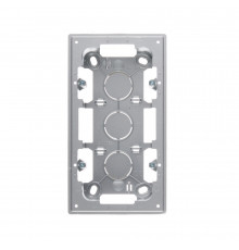 Коробка монтажная Simon 24 Harmonie двухместная накладная алюминий (2400752-033)
