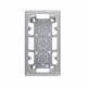 Коробка монтажная Simon 24 Harmonie двухместная накладная алюминий (2400752-033)