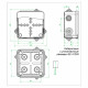 Коробка распределительная 80х80х50 мм IP54 Greenel (GE41238)