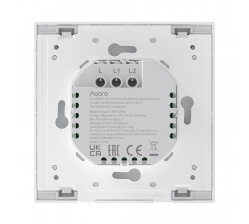 Умный выключатель Aqara Smart Wall Switch H1 (WS-EUK02) беспроводной белый Умный выключатель Aqara Smart Wall Switch H1 (WS-EUK02) беспроводной белый