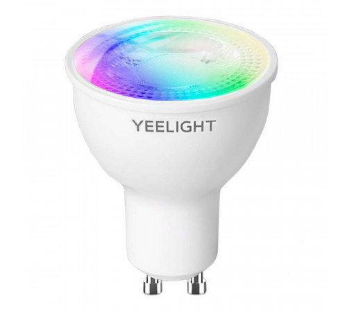 Лампа умная светодиодная Yeelight GU10 2700-6500К 4,5 Вт 350 Лм 220-240 В рефлектор прозрачная диммируемая Лампа умная светодиодная Yeelight GU10 2700-6500К 4,5 Вт 350 Лм 220-240 В рефлектор прозрачная диммируемая