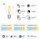 Лампа умная Gauss Smart Home филаментная диммируемая E27 6,5 Вт теплый/холодный 2000-6500 К IP00 груша