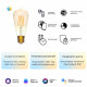 Лампа умная Gauss Smart Home филаментная диммируемая E27 6,5 Вт теплый/холодный 2000-5500 К IP00 ретро