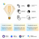Лампа умная Gauss Smart Home филаментная диммируемая E27 6,5 Вт теплый/холодный 2000-5500 К IP00 кристалл