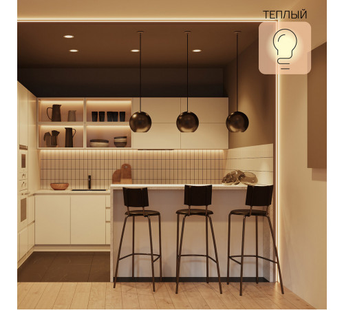 Лампа умная Gauss Smart Home филаментная диммируемая E27 6,5 Вт теплый/холодный 2000-5500 К IP00 кристалл Лампа умная Gauss Smart Home филаментная диммируемая E27 6,5 Вт теплый/холодный 2000-5500 К IP00 кристалл