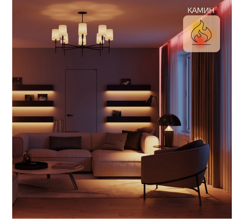 Лента светодиодная умная Gauss Smart Home комплект 12 Вт RGB 3000-6000 К IP20 3 м Лента светодиодная умная Gauss Smart Home комплект 12 Вт RGB 3000-6000 К IP20 3 м