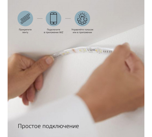 Лента светодиодная умная Gauss Smart Home комплект 12 Вт RGB 3000-6000 К IP20 3 м Лента светодиодная умная Gauss Smart Home комплект 12 Вт RGB 3000-6000 К IP20 3 м