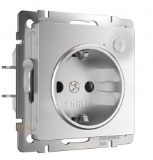 Умная розетка Werkel Minimir Home (a056420) скрытая установка серебро с заземлением