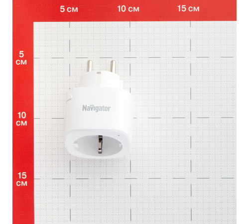 Умная розетка Navigator NSH-ST-01-WiFi (14555) белая с заземлением Умная розетка Navigator NSH-ST-01-WiFi (14555) белая с заземлением