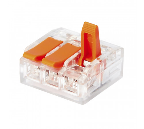 Клемма на 3 провода Electrovolt 221-413 0,2-4 кв.мм с рычажками без пасты (6 шт.) (ЦБ-00015530/604903) Клемма на 3 провода Electrovolt 221-413 0,2-4 кв.мм с рычажками без пасты (6 шт.) (ЦБ-00015530/604903)