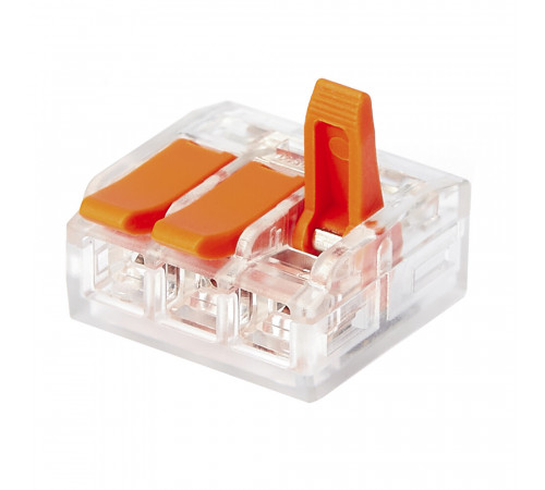 Клемма на 3 провода Electrovolt 221-413 0,2-4 кв.мм с рычажками без пасты (50 шт.) (ЦБ-00015943/605535) Клемма на 3 провода Electrovolt 221-413 0,2-4 кв.мм с рычажками без пасты (50 шт.) (ЦБ-00015943/605535)