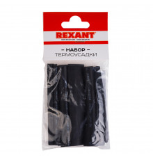 Трубка термоусадочная Rexant Glue ТУТ 3/1-12/4 мм 100 мм черная (7 шт.)