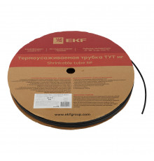 Трубка термоусадочная EKF ТУТ 4/2 мм черная (200 м)