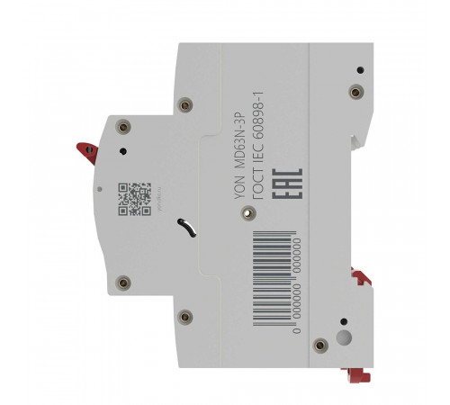 Автоматический выключатель модульный DKC Yon Max MD63N 3P 40А тип C 6 кА 400 В (MD63N-3PC40)