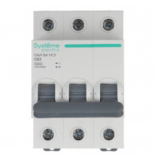 Автоматический выключатель модульный Systeme Electric City9 Set 3P 63А тип C 4,5 кА 400 В (C9F34363)
