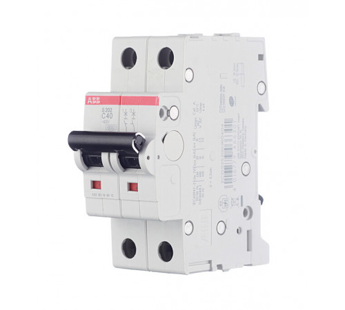 Автоматический выключатель модульный ABB S202 2P 40А тип C 6 кА 400 В (2CDS252001R0404) Автоматический выключатель модульный ABB S202 2P 40А тип C 6 кА 400 В (2CDS252001R0404)