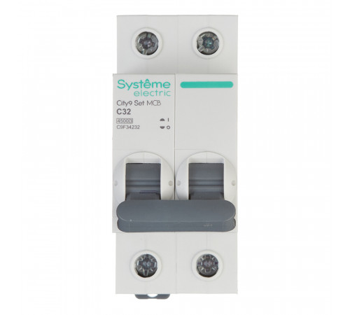 Автоматический выключатель модульный Systeme Electric City9 Set 2P 32А тип C 4,5 кА 230 В (C9F34232)