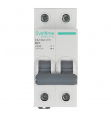 Автоматический выключатель модульный Systeme Electric City9 Set 2P 25А тип C 4,5 кА 230 В (C9F34225)