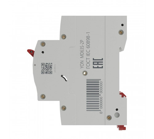 Автоматический выключатель модульный DKC Yon Max MD63S 2P 25А тип C 4,5 кА 400 В (MD63S-2PC25)