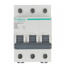 Автоматический выключатель модульный Systeme Electric City9 Set 3P 32А тип C 4,5 кА 400 В (C9F34332)