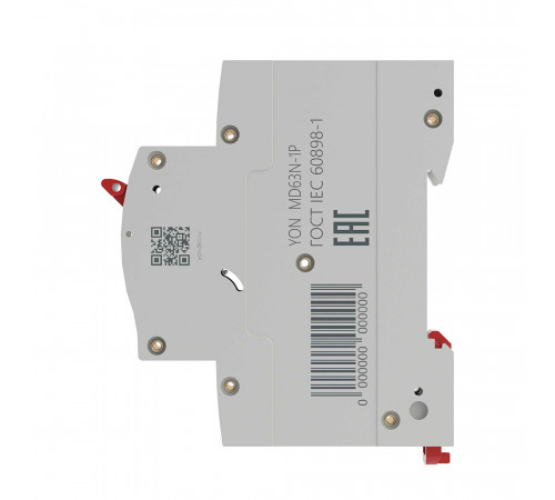 Автоматический выключатель модульный DKC Yon Max MD63N 1P 16А тип B 6 кА 230 В (MD63N-1PB16) Автоматический выключатель модульный DKC Yon Max MD63N 1P 16А тип B 6 кА 230 В (MD63N-1PB16)