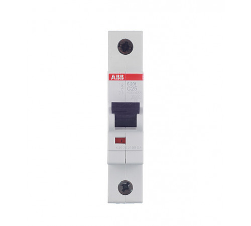 Автоматический выключатель модульный ABB S201 1P 25А тип C 6 кА 220 В (2CDS251001R0254) Автоматический выключатель модульный ABB S201 1P 25А тип C 6 кА 220 В (2CDS251001R0254)