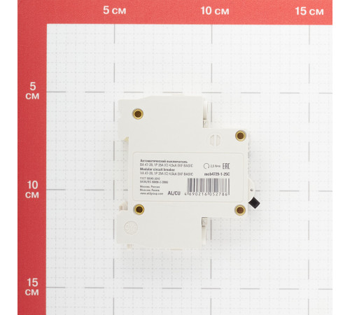Автоматический выключатель модульный EKF Basic ВА 47-29 1P 25А тип C 4,5 кА 230 В (mcb4729-1-25C)