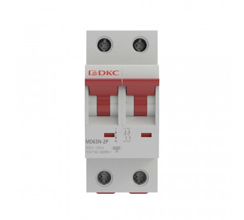 Автоматический выключатель модульный DKC Yon Max MD63N 2P 25А тип C 6 кА 400 В (MD63N-2PC25) Автоматический выключатель модульный DKC Yon Max MD63N 2P 25А тип C 6 кА 400 В (MD63N-2PC25)